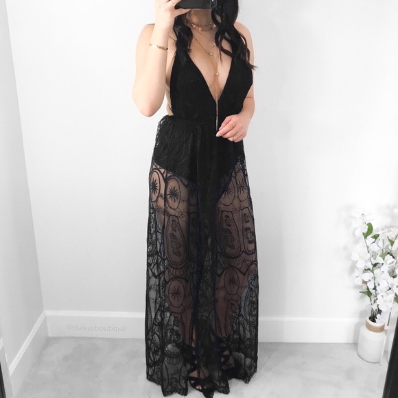 ✨ Coachella black lace maxi dress ✨ - Picture 3 of 5